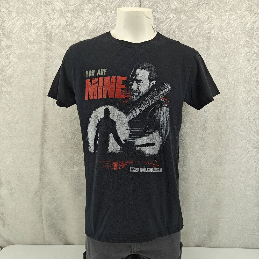 The Walking Dead Shirt Mens Large Black Graphic Print Negan Lucille You Are Mine